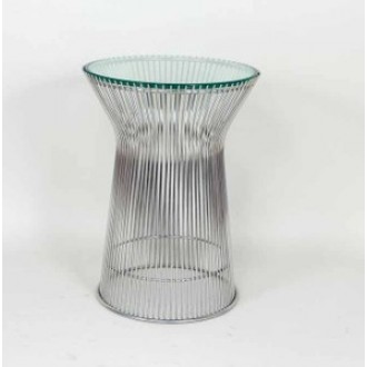 Stilnovo Mid Century Side Table with Tempered Glass Top
