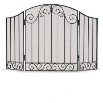 Fireside America Napa Forge 3 Panel Vienna Arch Screen - Brushed Pewter