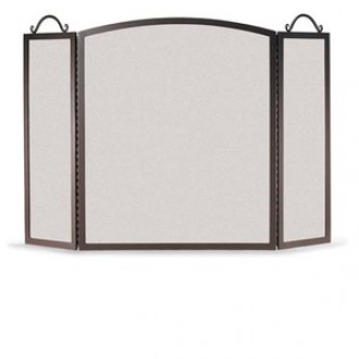 Fireside America Napa Forge Traditional Arch 3 Panel Screen - Black