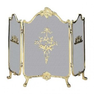 Fireside America 3 Panel Ornate French Screen