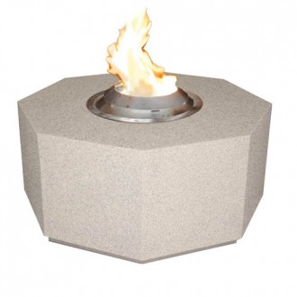 Fireside America Octagon Gas Fire Pit With Bio Fuel Burner