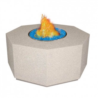 Fireside America Octagon Gas Fire Pit For Fire Glass Gems