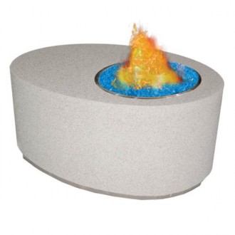 Fireside America Oval Gas Fire Pit For Fire Glass Gems - LP