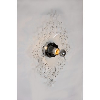 Stilnovo Large Acrylic Baroque Reflection Sconce-Clear