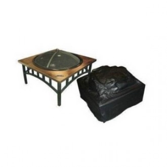 Outdoor Greatroom Company Square Vinyl Cover for Colonial 4242 Fire Pit  - Lifestyle