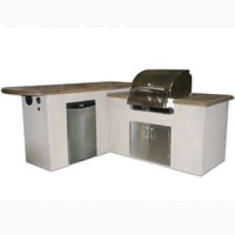 Outdoor Greatroom Company St. Anthony "L" Shaped Outdoor Kitchen - Lifestyle