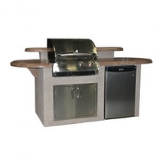 Outdoor Greatroom Company St. James Outdoor Kitchen - Front Side Angle