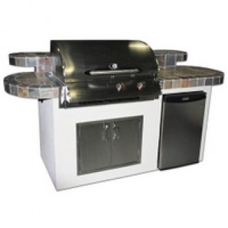 Outdoor Greatroom Company St. Martin Outdoor Kitchen - Front Side Angle