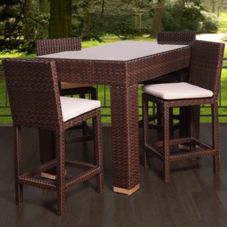 International Home Miami Atlantic Monza 5-pc Bar Set Rectangular