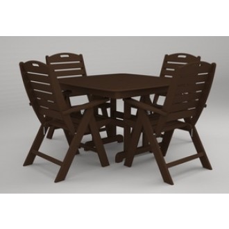 Poly-Wood Nautical 5-Pc. Dining Set in Mahogany