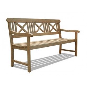 Vifah Modern Patio Renaissance Outdoor Hand-scraped Hardwood Bench