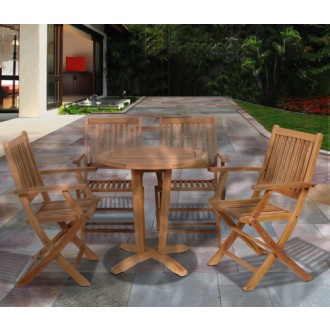 International Home Miami Amazonia Kansas 5 pc Teak Dining Set