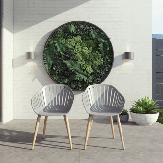 Amazonia 2-Piece Chairs Set | Teak Finish - Lifestyle