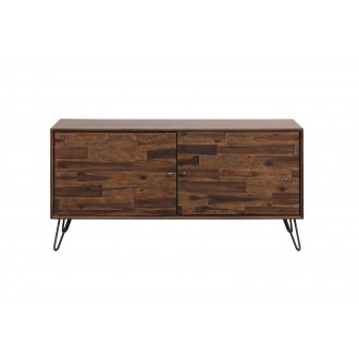 Crawford and Burke Longford 48 inch Dark Brown 2-Door Media Console, Front Angle