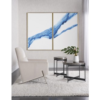 Sunpan Fluidity (set of 2) - 40" x 60" - Gold Floater Frame - Lifestyle