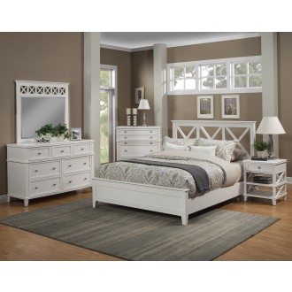 Alpine Furniture Potter Mirror, White - Lifestyle