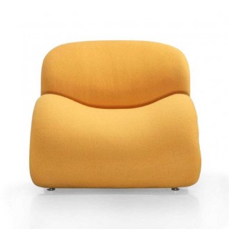 Manhattan Comfort Rosebud Multi Colored Accent Chair -Set of 3 in Yellow Front