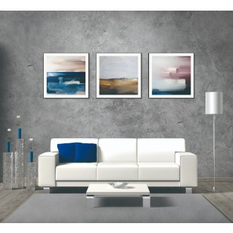 Whiteline Modern Living Isla 3-Piece 28"x28" (each) Canvas Wall Art With Black PS Frame - Lifestyle