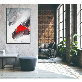 Whiteline Modern Living Rojo 40"x60" Canvas Wall Art With Black PS Frame - Lifestyle