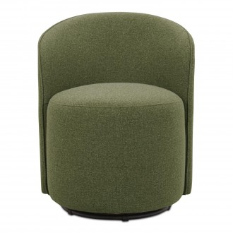 Moe's Home Collection Sylvie Outdoor Swivel Dining Chair in Dark Green - Front