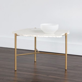 Sunpan Saunders Coffee Table Base - High - Gold - Lifestyle