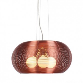Bromi Lenox 3 Light Modern Maroon Pendant