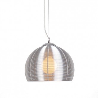 Bromi Lenox 1 Light Round Modern Silver Pendant
