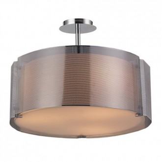 Bromi Lynch Iron Mesh Chrome Drum Pendant