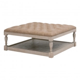 Essentials for Living Townsend Tufted Upholstered Coffee Table - Front Side Angle