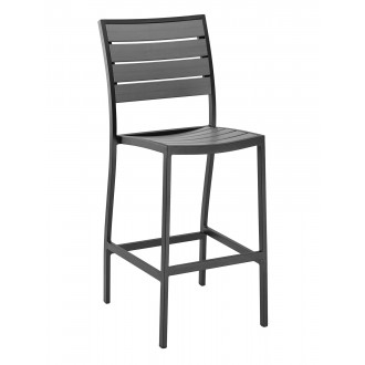 Aluminum Barstool - Black and Gray