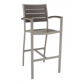Aluminum Barstool - Black Gray