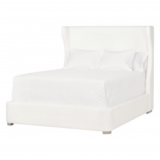 Essentials For Living Balboa Queen Bed in LiveSmart Peyton Pearl and Natural Gray - Angled