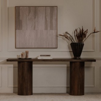 Moe’s Home Collection Hadley Console Table in Warm Brown - Lifestyle