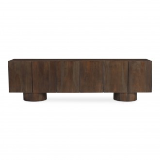 Moe’s Home Collection Hadley Media Unit in Warm Brown - Front