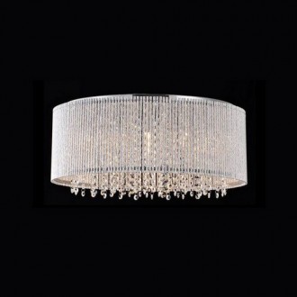 Bromi Crystalline Round Flush Mount Crystals Chandelier
