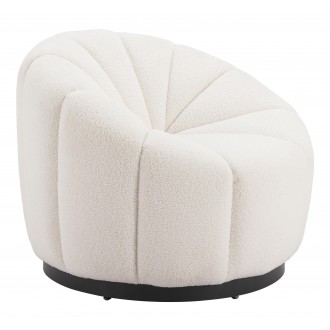Bhutan Accent Chair in Cream- Side view 1