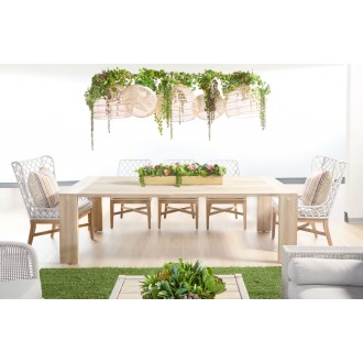 Essentials For Living Big Sur Outdoor Dining Table - Gray Teak - Lifestyle