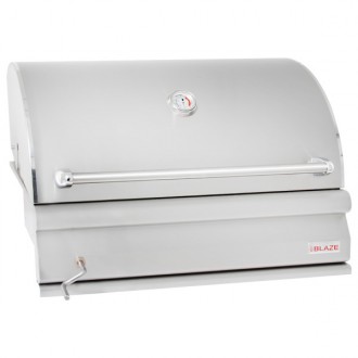 Blaze Grills 32-Inch Charcoal Grill - Angled and Closed