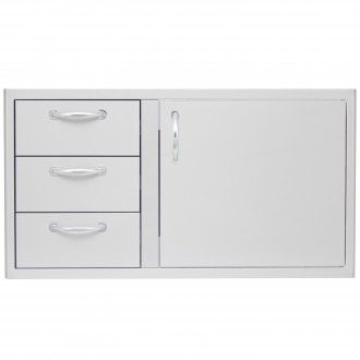 Blaze Grills 39-Inch Access Door and Triple Drawer Combo - Front