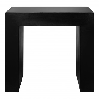 Moe's Home Collection Lazarus Outdoor Stool in Black - Front Angle