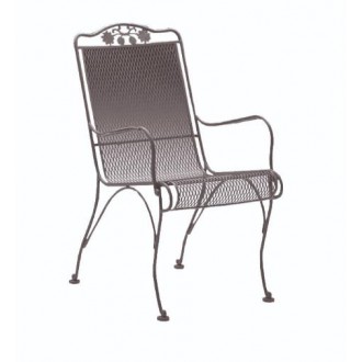 Woodard Briarwood High Back Dining Arm Chair - Angled