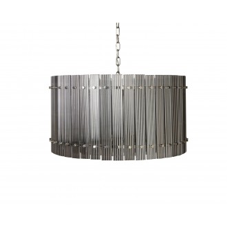 Sunpan Kore Chandelier Small - Nickel / Smoke Grey - Front Angle