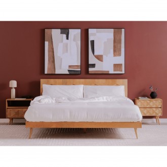 Moe's Home Collection O2 Queen / King Bed - Light Golden - Lifestyle