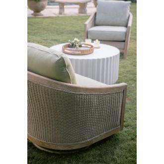Sunset West Cambria Club Chair in Canvas Canvas w/ Self Welt