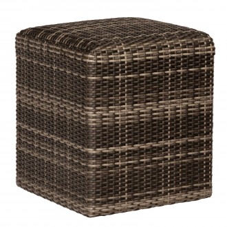 Woodard Et Cetera Aruba Reticulated Cube in Charcoal Gray