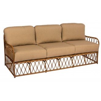 Woodard Cane Sofa - Angled View