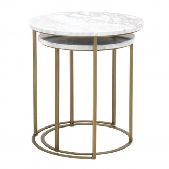 Essentials For Living Carrera Round Nesting Accent Table - Nested