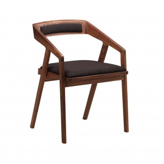 Moe's Home Collection Padma Armchair - Black - Front Side Angle