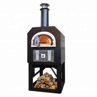 CBO-750 Hybrid Commercia/Residentiall Stand: (Pre-Assembled) Custom-Built Heavy-Duty Stand with Metal Insulating Hood and Gas Package - Copper -  Angled 