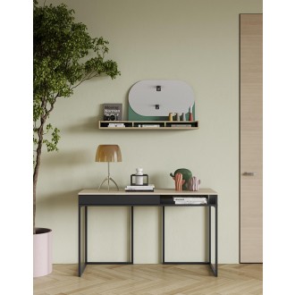 TemaHome City Desk in Walnut & Pure Black - Lifestyle 